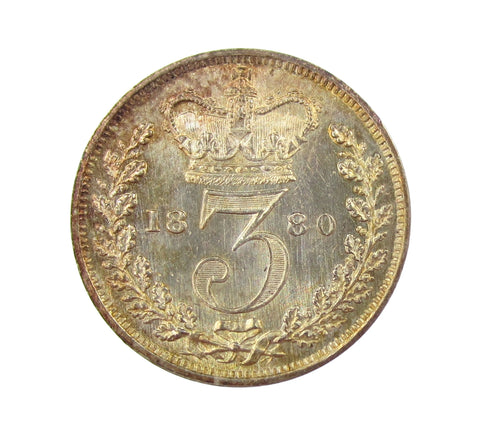 Victoria 1880 Threepence - EF