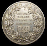 1881 Crystal Palace International Exhibition 63mm Silver Medal - By Pinches