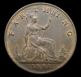 Victoria 1881 H Farthing - EF