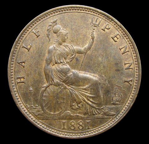 Victoria 1881 Halfpenny - Freeman 342 - GEF