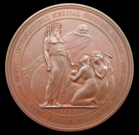 1881 International Medical Congress London 77mm Medal - By Wyon