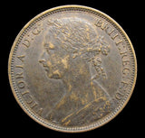 Victoria 1881 H Penny - Freeman 108 - VF