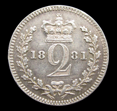 Victoria 1881 Maundy Twopence - NEF