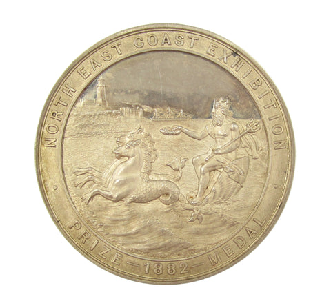 1882 North East Coast Exhibition 51mm Silver Cased Medal