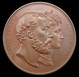 1882 City Of London School New Buildings 77mm Bronze Medal - By Wyon