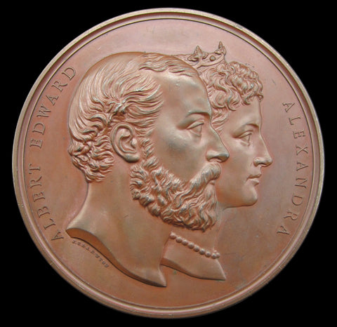 1882 City Of London School New Buildings 77mm Bronze Medal - By Wyon