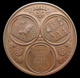 1882 Preston Guild Duke & Duchess Of Albany 51mm Medal - By Wyon