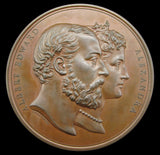 1882 City Of London School New Buildings 77mm Bronze Medal - Cased