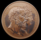 1882 City Of London School New Buildings 77mm Bronze Medal - By Wyon