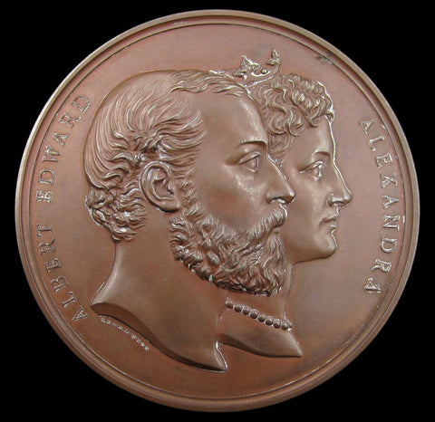 1882 City Of London School New Buildings 77mm Bronze Medal - By Wyon