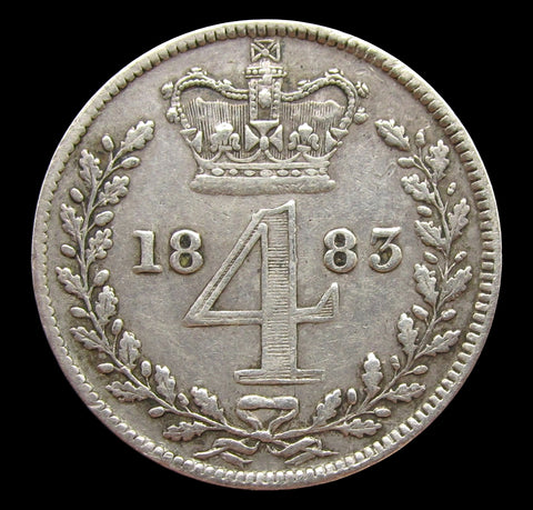Victoria 1883 Maundy Fourpence - VF