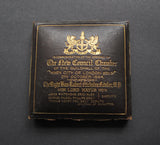 1884 Guildhall New Council Chamber Cased Bronze Medal - By Wyon