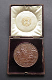 1884 Guildhall New Council Chamber Cased Bronze Medal - By Wyon