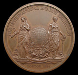 1884 International Health Exhibition Cased Bronze Medal - By Wyon