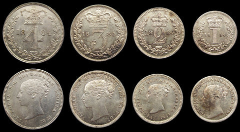 Victoria 1884 Full Maundy Set