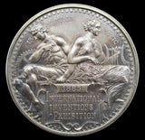 1885 International Inventions Exhibition 45mm Silver Cased Medal - By Wyon