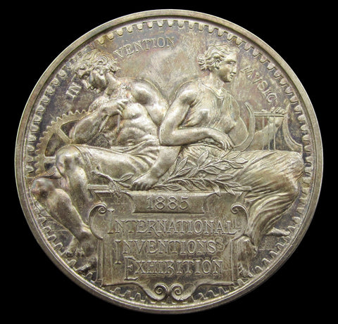 1885 International Inventions Exhibition Silver Medal - By Wyon