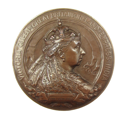 1887 Victoria Golden Jubilee Art Union 63mm Medal - By Gilbert