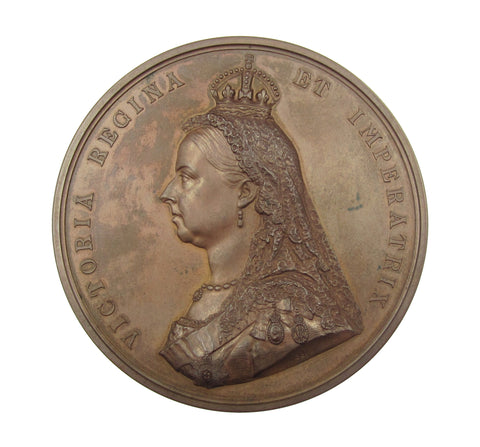 1887 Victoria Jubilee 77mm Bronze Cased Medal - By Boehm