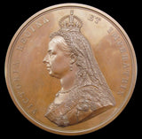 1887 Victoria Jubilee 77mm Bronze Medal By Boehm - Cased