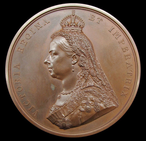 1887 Victoria Jubilee 77mm Bronze Medal By Boehm - GEF