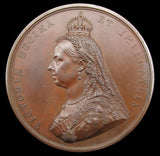 1887 Victoria Jubilee 77mm Bronze Medal By Boehm - EF