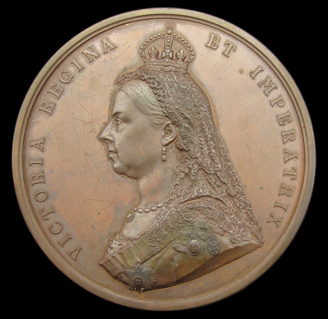 1887 Victoria Jubilee 77mm Bronze Medal By Boehm - EF