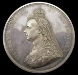 1887 Victoria Jubilee 77mm Silver Medal By Boehm - Cased