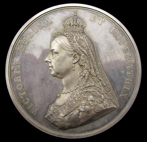 1887 Victoria Jubilee 77mm Silver Medal By Boehm - Cased