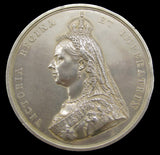 1887 Victoria Jubilee 77mm Silver Medal - By Boehm