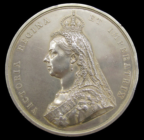 1887 Victoria Jubilee 77mm Silver Medal - By Boehm