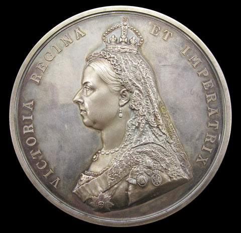 1887 Victoria Jubilee 77mm Silver Medal By Boehm - Cased