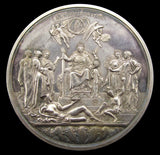 1887 Victoria Jubilee 77mm Silver Medal By Boehm - Cased