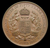 1887 Victoria Golden Jubilee Fifty Years 38mm Medal - By Wyon