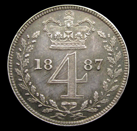 Victoria 1887 Maundy Fourpence - GEF