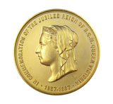 1887 Golden Jubilee 39mm Gilt Medal - By Moore