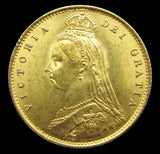 Victoria 1887 Gold Half Sovereign - GEF