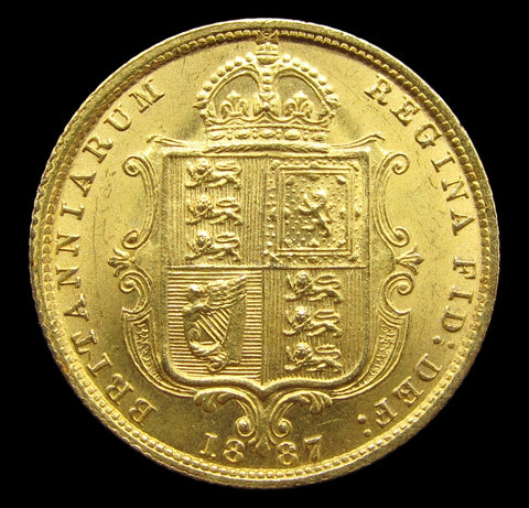 Victoria 1887 Gold Half Sovereign - GEF
