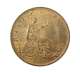 Victoria 1887 Halfpenny - A/UNC