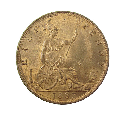 Victoria 1887 Halfpenny - A/UNC
