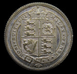 Victoria 1887 Sixpence - R/V In Victoria - EF
