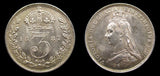 Victoria 1887 Cased Specimen Set - Crown to Threepence