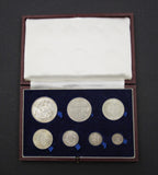 Victoria 1887 Cased Specimen Set - Crown to Threepence