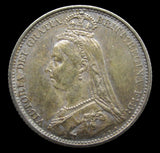 Victoria 1887 Sixpence - GEF