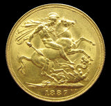 Victoria 1887 Gold Sovereign - EF