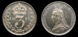 Victoria 1887 Specimen Set - Crown to Threepence