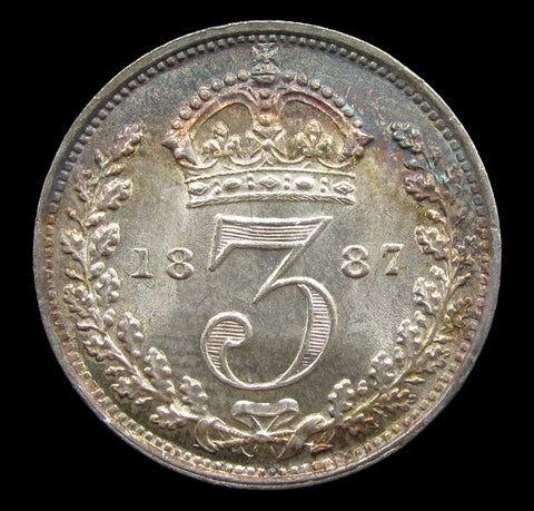 Victoria 1887 Threepence - UNC
