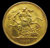 Victoria 1887 Two Pound / Double Sovereign - EF+