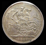 Victoria 1887 Crown - PCGS MS63
