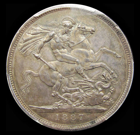 Victoria 1887 Crown - PCGS MS63